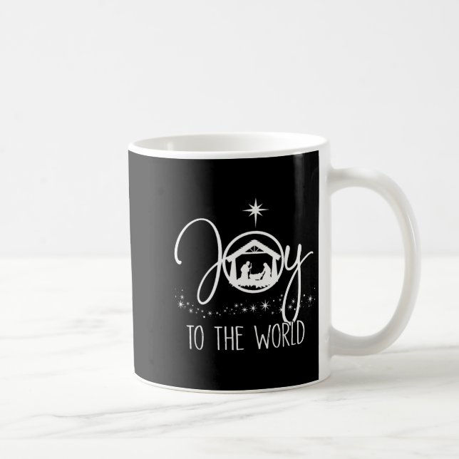 Caneca De Café Joy To The World Jesus Christian Nativity Scence C (Direita)