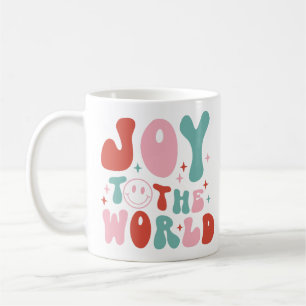 Caneca De Café Joy To The World Retro Christmas