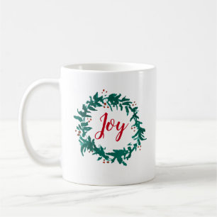 Caneca De Café Joy Wreath Painting Berries Coffee Mug