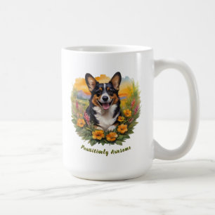 Caneca De Café Joyful Black Corgi