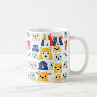 Caneca De Café Joyful Jungle Adorable Animal Enfrenta Mug
