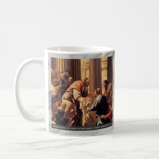 Caneca De Café Joyful Mysteries of the Rosary #4: Presentation (Esquerda)