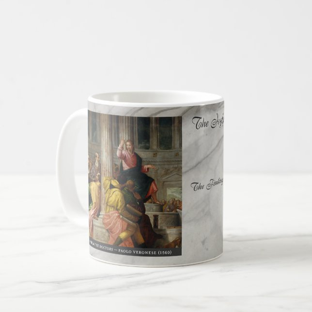 Caneca De Café Joyful Mysteries of the Rosary Item #5: Finding (Frente Esquerda)