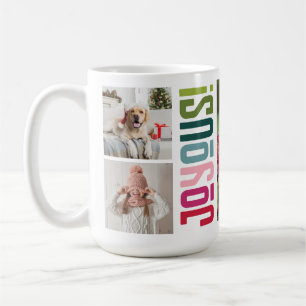 Caneca De Café Joyous Holiday Várias Fotos da Família Natal
