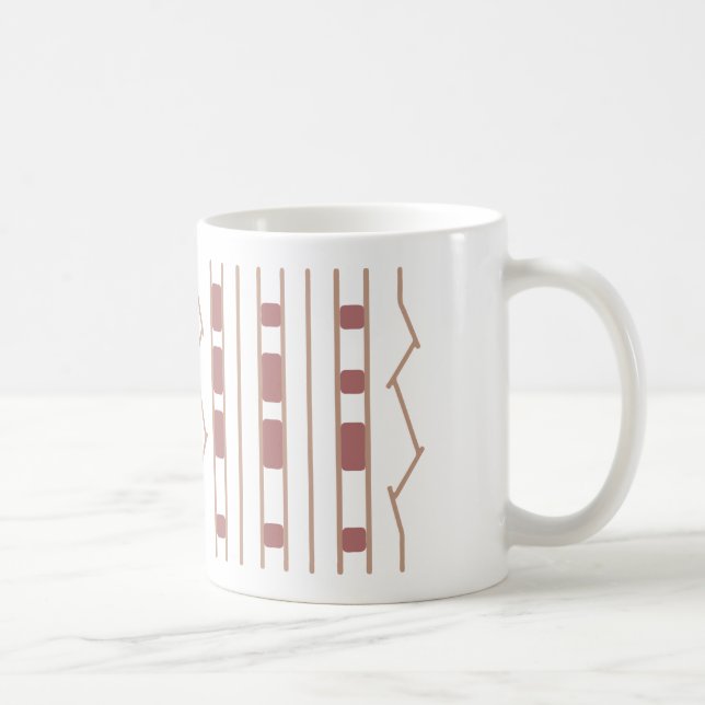 Caneca De Café JPL Mars Rover Tire Impressão Beige & Rosa (Direita)