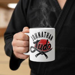 Caneca De Café Judo - Black Belt -Rising Sun