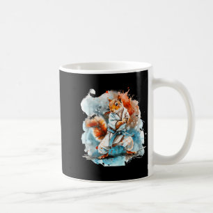 Caneca De Café Judô Esquilo Aquarela Taekwondo Caratê MMA