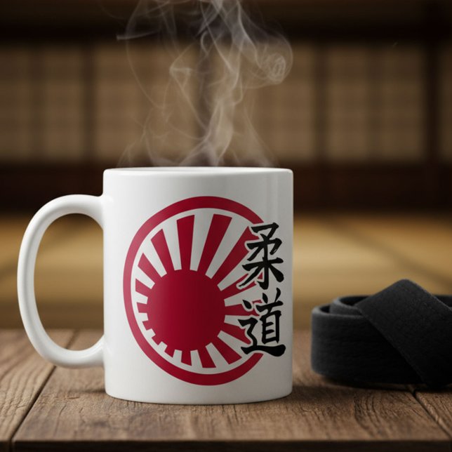 Caneca De Café Judo Kanji - Rising Sun (Criador carregado)