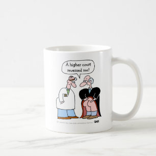 Caneca De Café Juiz de Cartoon de Direito Engraçado Revertido pe