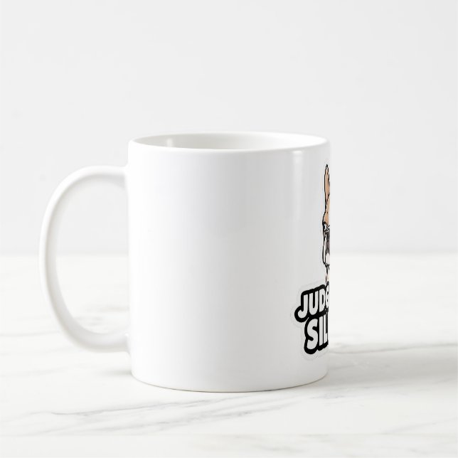Caneca De Café Julgando Você Silenciosamente - Adesivo Fawn Frenc (Esquerda)