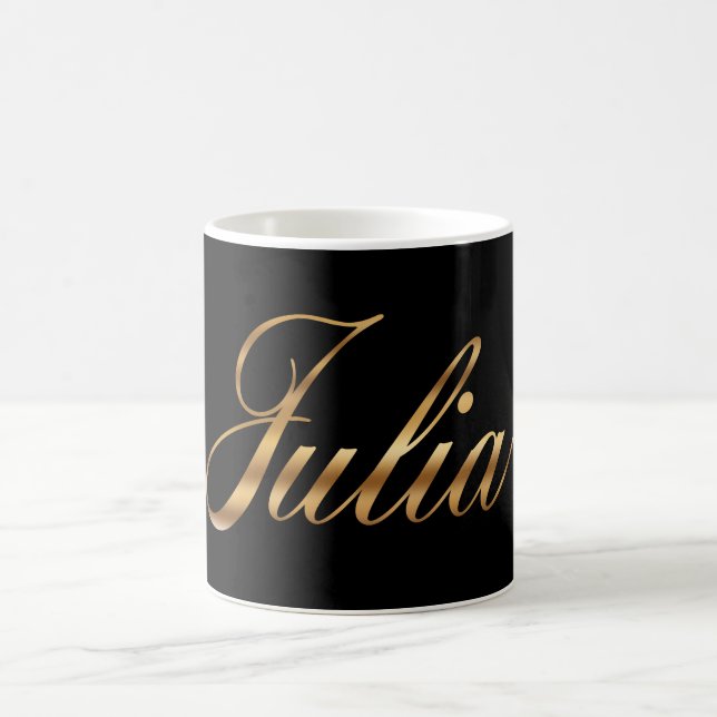 Caneca De Café Julia gold Design Lettering Tasse Kaffeetasse (Centro)