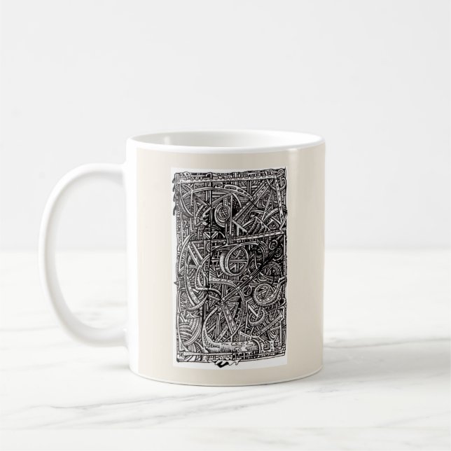Caneca De Café Junção Dis, desenho de tinta (Esquerda)