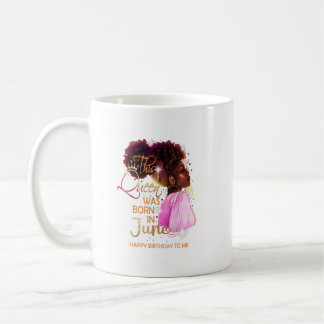 Caneca De Café June Girl Birthday Engraçado Melanin Afro Queen Pa