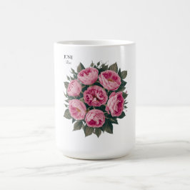 Caneca De Café June Rosa: Personalised Birthday Bloom