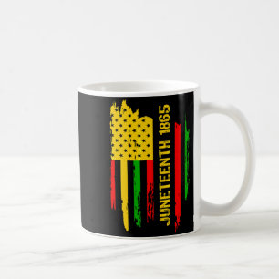 Caneca De Café juneteenth 1865 bandeira americana melanina rainha