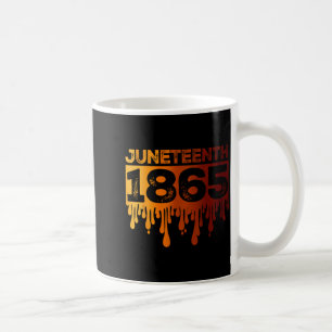 Caneca De Café Juneteenth 1865 gotejamento de melanina dia da lib