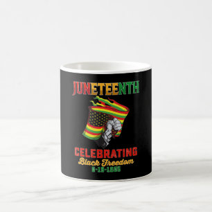 Caneca De Café Juneteenth Celebrando a Liberdade Negra 6 19 1865