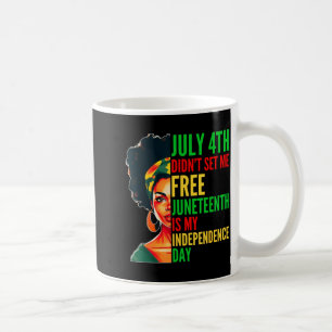Caneca De Café Juneteenth é o Dia da Independência Melanin Mulher