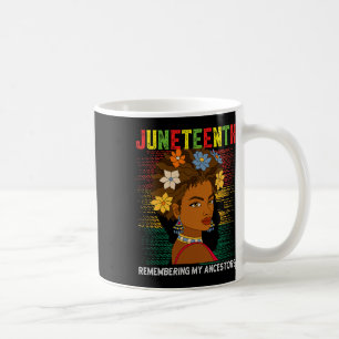Caneca De Café Juneteenth Mulher Negra Lembrando Meus Ancestrais