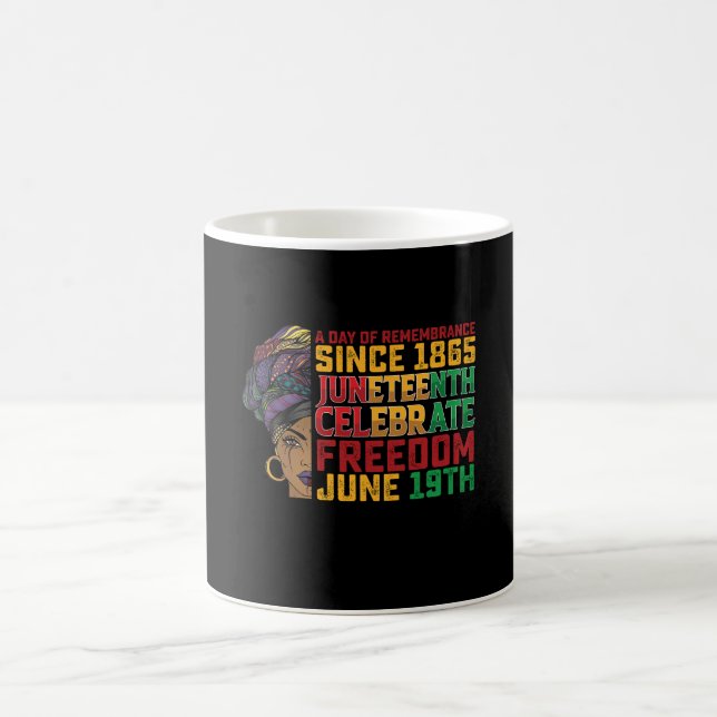 Caneca De Café Juneteenth Um Dia De Lembrança Liberdade Negra (Centro)