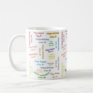 Caneca De Café Junho, 20 Aniversário