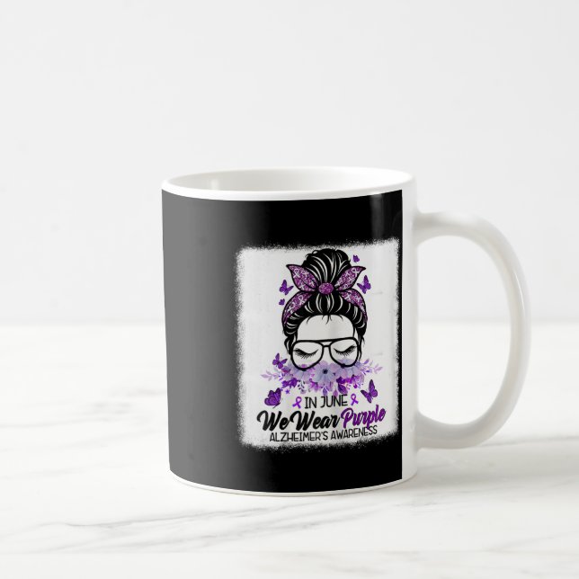 Caneca De Café Junho Nós Usamos Roxo Conscientização Alzheimerhei (Direita)