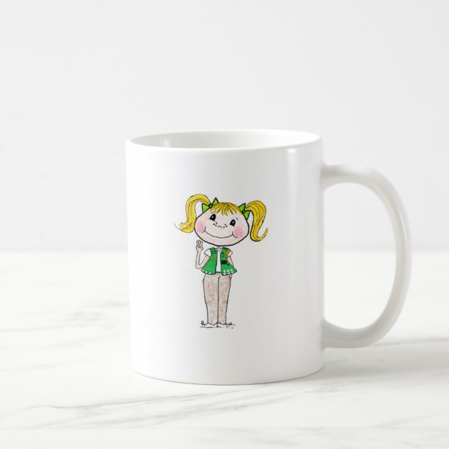 Caneca De Café Júnior da escuteira que mantem a promessa (Direita)