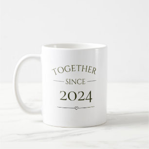 Caneca De Café Juntos desde Ano Personalizado