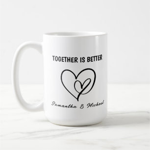 Caneca De Café Juntos é melhor Dia de os namorados