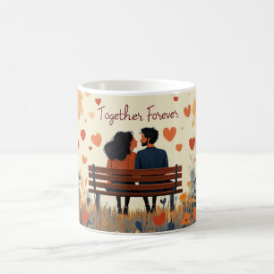Caneca De Café Juntos Para Sempre, Aniversário Romântico E Casame