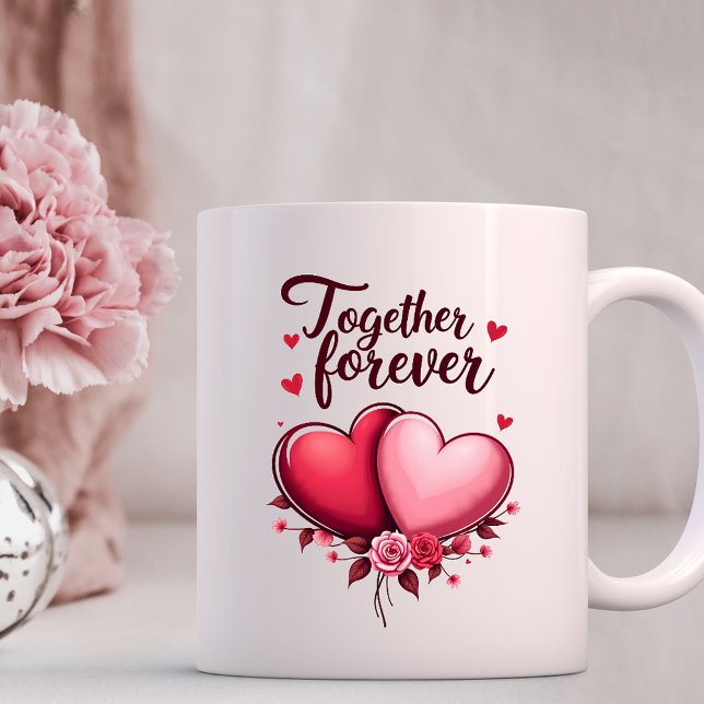 Caneca De Café Juntos Para Sempre Com Mug De Amor (Criador carregado)