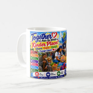 Caneca De Café Juntos Tornamos o Mundo um Lugar Mais Gentil