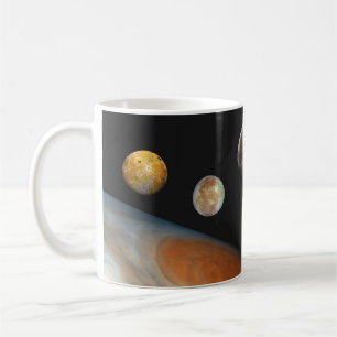 Caneca De Café Júpiter e Quatro Luas Satélites Galileanos