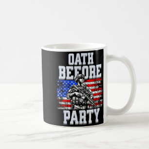 Caneca De Café Juramento sobre o partido nós exército patriótico