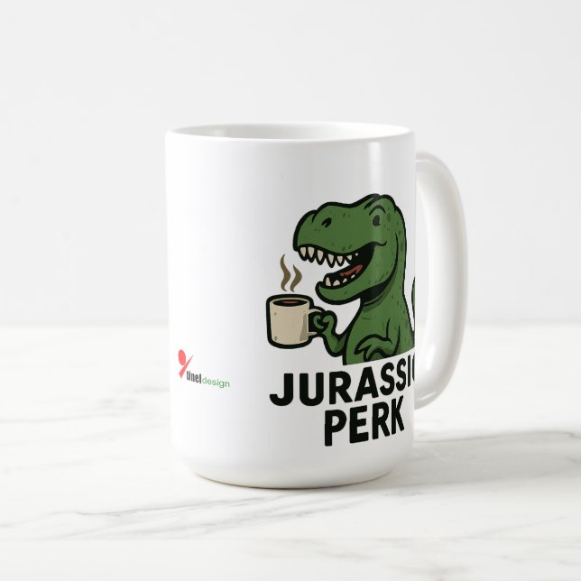 Caneca De Café Jurassic Perk (Frente Esquerda)