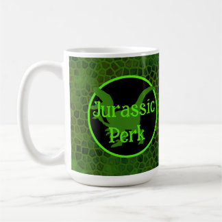 Caneca De Café Jurassic Perk Green Dinosaur Hide