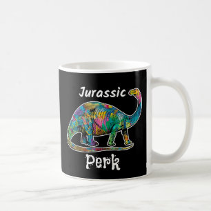 Caneca De Café Jurassic Perk Preto Dinossauro Colorido