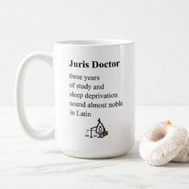 Caneca De Café Juris Doctor, Um Engraçado Poema De Graduação Da F