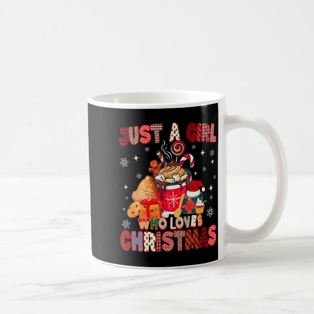 Caneca De Café Just A Girl Who Loves Christmas Hot Cocoa Lover Xm (Direita)