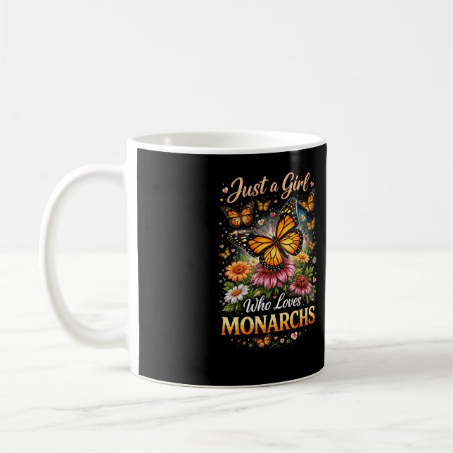 Caneca De Café Just a Girl Who Loves Monarchs (Esquerda)