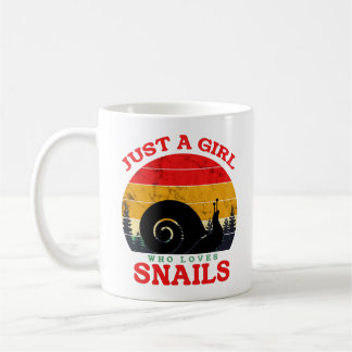 Caneca De Café Just A girl Who Loves Snails Coffee Cup