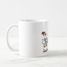 Caneca De Café Just A Merry Goose Festive Holiday Design