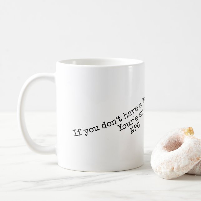 Caneca De Café Just an NPC (Com Donut)
