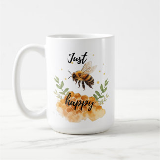 Caneca De Café Just Bee Happy 
