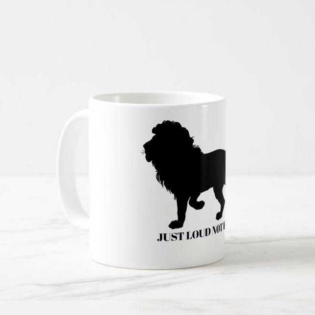 CANECA DE CAFÉ JUST LOUD NOT FAST (Frente Esquerda)
