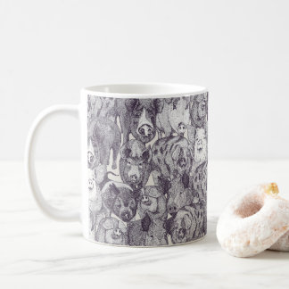 Caneca De Café just pigs mulberry strong white