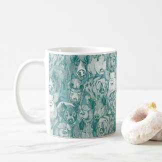 Caneca De Café just pigs viridian turquoise
