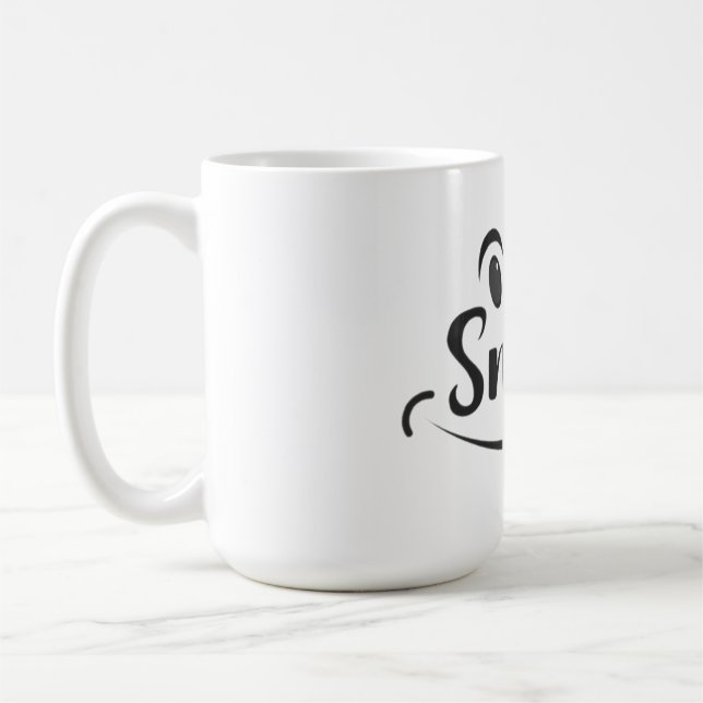 Caneca De Café Just Smile Smile More Stay Smiling Keep the Smile  (Esquerda)