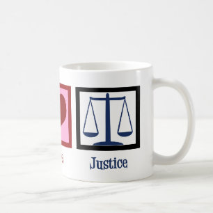 Caneca De Café Justiça do amor da paz
