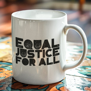 Caneca De Café Justiça Igual Para Todos - Declaração Negativa Clá